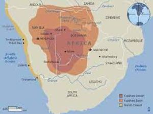 map of Kalahari Region view